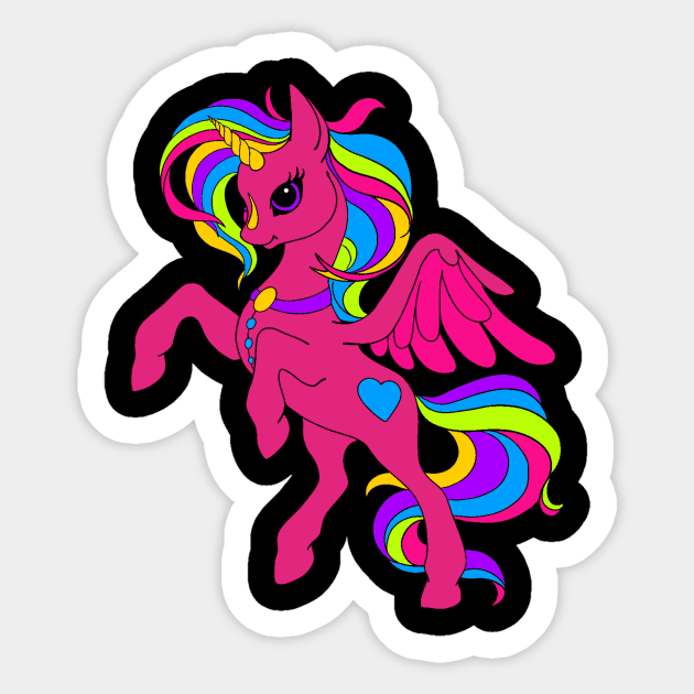 Cute Pink Unicorn Sticker by AlondraHanley